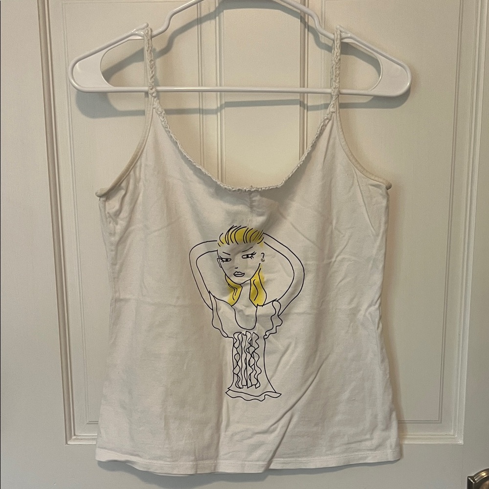 IY Basics White Camisole Y2K Babydoll Top
